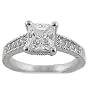 1.20ct. 14K. White Gold Certified Princess Cut Diamond Solitaire Engagement Ring
