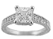 1.20ct. 14K. White Gold Certified Princess Cut Diamond Solitaire Engagement Ring