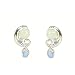 Franki Baker Blue-Green Aqua Chalcedony & Silver Earrings (1