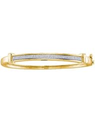 0.30ctw Round Diamond Micro-Pave Bangle Bracelet