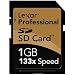 Electronics : Lexar SD1GB-133-380 Professional Series 1GB 133x Secure Digital Card (Retail Package)  SD1GB-133-380