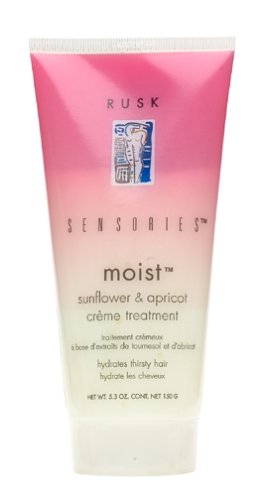 Rusk Sensories Moist Sunflower & Apricot Creme Treatment, 5.3-Ounce Tubes (Pack of 3) by Rusk
