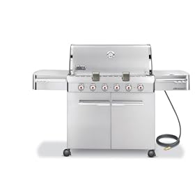 Weber 1850001 Summit S-620 Natural Gas Grill, Stainless Steel