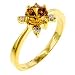 18K Yellow Gold Plated Rose Ring - Champagne