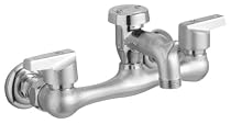 American Standard 8340.243.004 Wall Mount Service Sink Faucet with Vacuum Breaker, Rough Chrome