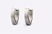 Narrow Arcing Hinged Hoop Earrings in Stainless Steel