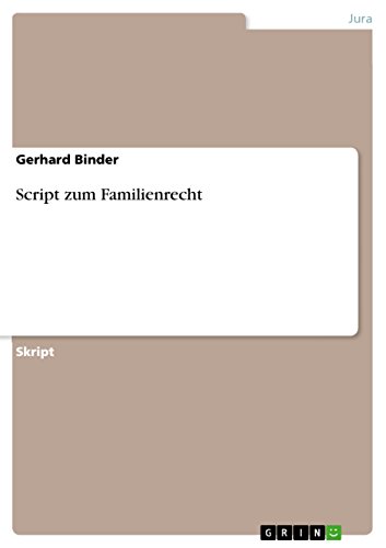 Script zum Familienrecht (German Edition)