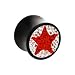 9/16" Austrian Crystal Red Star Saddle Plug