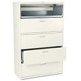HON 600 Series Five-Drawer Lateral File, 42w x19-1/4d (Putty)