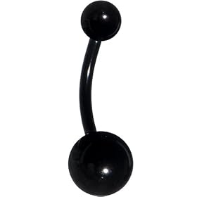 Black Anodized Titanium Belly Ring
