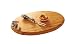 Mud Pie Seahorse Bamboo Board with Cocktail Fork, 10-Inch by 6-1/2-Inch