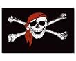 Yantec Bootsflagge Pirat mit Kopftuch ca. 26 * 40 cm Fahne