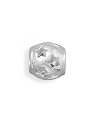 MMA Silver - Polished Stars Bead