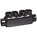 Morris Products 97028 Insulated In-Line Splice, Black, 750 - 250 Wire Range, 1/2" Allen Hex, 7.30" Length, 1.69" Width, 3.43" Height