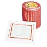 3M 82405 Pouch Tape Shpg. Doc. Protect System, 5x6 Clear Windows/Orange Border, 500/roll