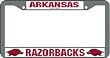 Arkansas Razorbacks Chrome License Plate Frame - SET OF 6 - Sports Merchandise