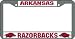 Arkansas Razorbacks Chrome License Plate Frame - SET OF 6 - Sports Merchandise