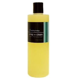 Bath By Bettijo Crisp + Clean Organic Body Wash, Mint, 12-Ounce Bottle