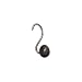 InterDesign Pebblz Shower Hooks, Chrome/Black, Set of 12
