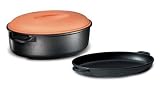 Review Berndes 696069 / Berndes Terra Cotta 15-by-9-1/4-Inch Oval Roast Pan with Clay Lid and Oval Bake Dish