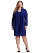 Jessica Howard Womens Plus-Size Solid Cape Jacket Dress