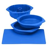 Review   / Silicone Solutions Blue Cake Baking Set