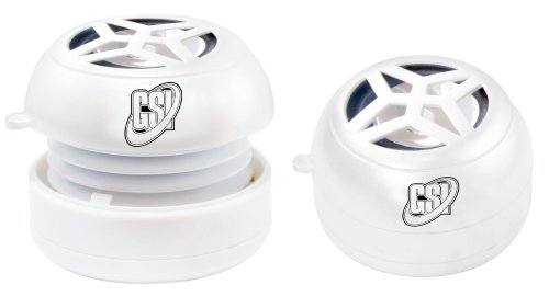 GSI Super Quality Mini Hamburger Capsule Speaker - for iPod MP3 MP4 Computer Laptop Notebook Audio Gaming-Devices PDA - White
