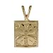 Hawaiian Jewelry 14k Gold Hawaiian Anthurium Quilt Pattern Pendant