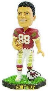 Tony Gonzalez Game Worn Forever Collectibles Bobblehead