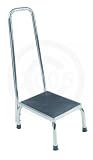 Foot Stool with Support Handrail- Steel Construction 300lbs Capacity FREE SHIP