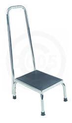 Foot Stool with Support Handrail- Steel Construction 300lbs Capacity FREE SHIP