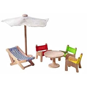 <b>Patio Doll House Furniture Group (6 pieces)</b>