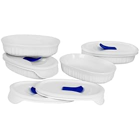 CorningWare Pop-Ins 8-Piece Oval Bake and Serve Set by CorningWare