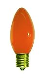 7 Watt Ceramic Orange C9 Light Bulb / Intermediate Base / Incandescent Christmas Light Bulb / Holiday Light Bulb