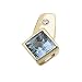 14K Yellow Gold Stylish Swiss Blue Topaz and Diamond Slide Pendant