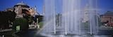 IMAGE OF Water Fountain with a Rainbow in Front of Museum, Hagia Sophia, Istanbul, Turkey Premium Photographic Poster Print by Panoramic Images , 40x120