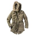 Soft grey girls' twill parka