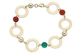 Mens 14K Gold Figaro Bracelet