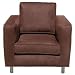 Jennifer DeLonge Microsuede Ava Chair in Rich Chocolate