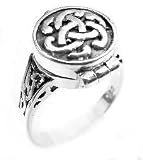 Sterling Silver Celtic Knot Poison Locket Ring Size 8(Size 6,7,8,9,10)
