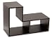 Office Products : Espresso Stackable L Shaped Storage Shelf