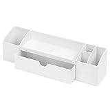 InterDesign Med+ Storage Box Organizer for Thermometer, Medical Supplies, Makeup, Cotton Balls - Whi