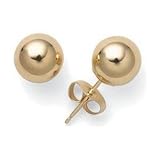 14k Yellow Gold 8mm Ball Post Earrings