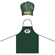 Green Bay Packers NFL Barbeque Apron and Chef's Hat