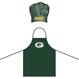 Green Bay Packers NFL Barbeque Apron and Chef's Hat