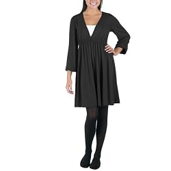 Juniors' Xhilaration&reg; Bishop Sleeve Dress - Ebony