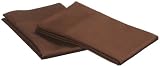 Pike Street 1000-Thread Count Luxury Single-Ply Sateen King Pillowcase, Set of 2, Chocolate