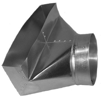 Midwest Ducts 6 Inch 90 Degree Angle Register Boot - 2.25 x 12 Inches