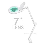 ProMagnify 5-Diopter Magnifying Lamp - Extra-Large 7 inch Lens - Quick-Adjust Arm