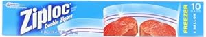Ziploc Freezer Bag, 2 Gallon Jumbo, 10-Count(Pack of 3)